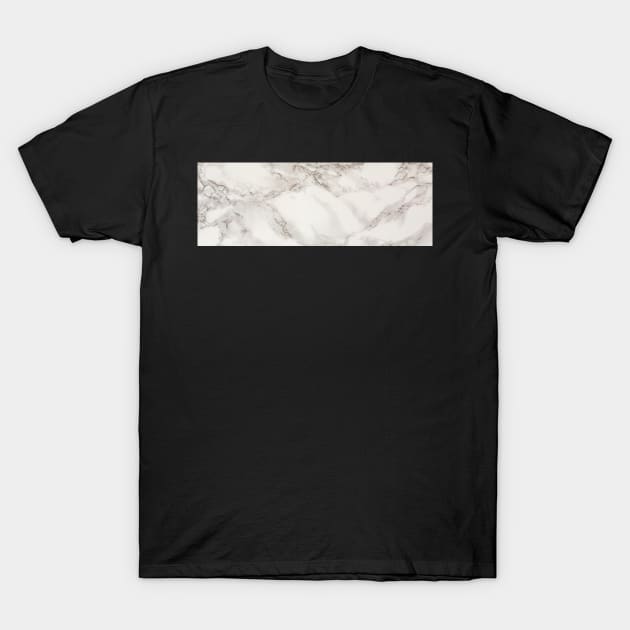 White Marble Texture with Natural pattern T-Shirt by Moshi Moshi Designs